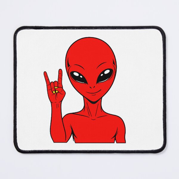 Item preview, ZORGO Alien Rock On Sign – Funny Space Alien Heavy Metal Gesture Sticker designed and sold by The-Visitors.