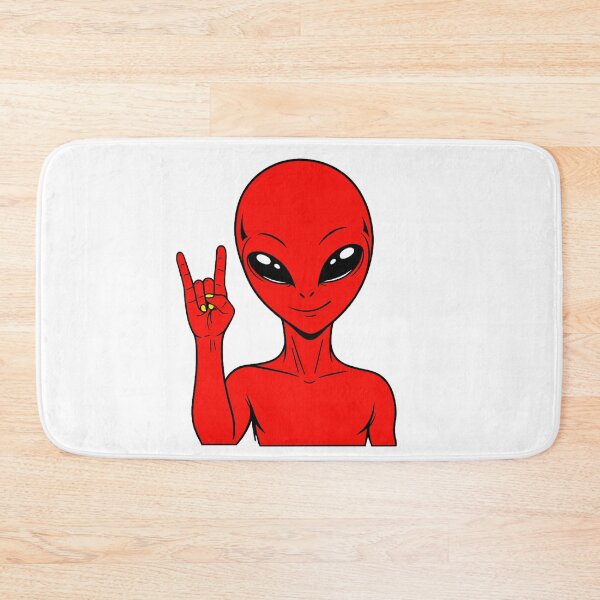 Item preview, ZORGO Alien Rock On Sign – Funny Space Alien Heavy Metal Gesture Sticker designed and sold by The-Visitors.
