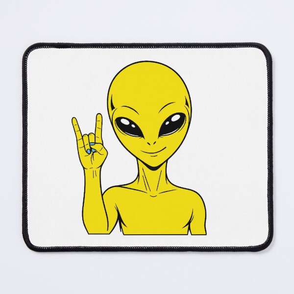 Item preview, ZORGO Alien Rock On Sign – Funny Space Alien Heavy Metal Gesture Sticker designed and sold by The-Visitors.