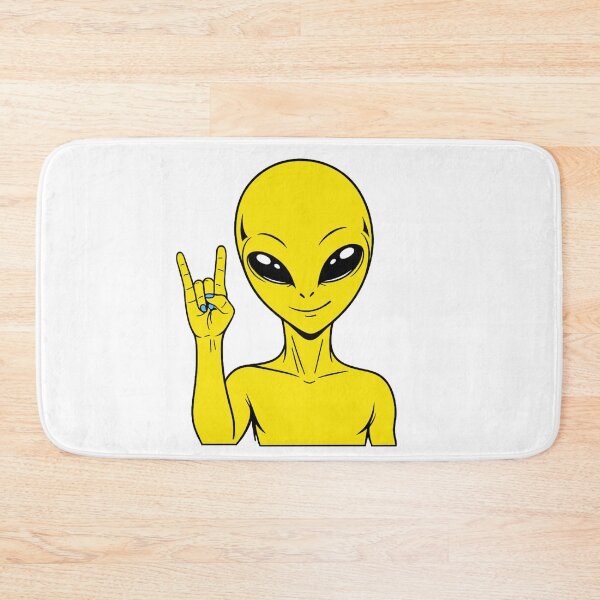 Item preview, ZORGO Alien Rock On Sign – Funny Space Alien Heavy Metal Gesture Sticker designed and sold by The-Visitors.