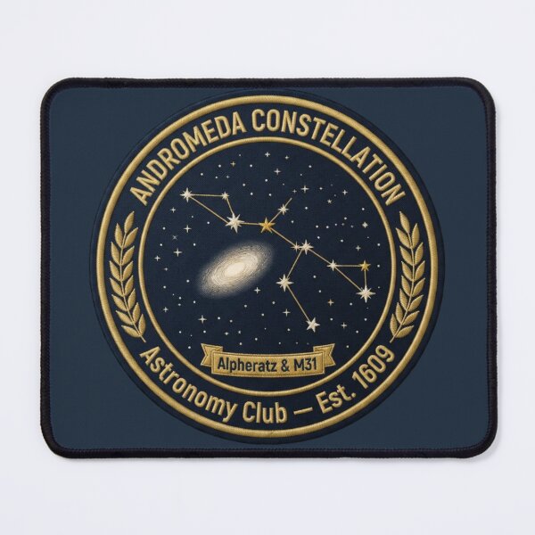 Item preview, Andromeda Galaxy M31 Vintage Astronomy Badge designed and sold by CalmCapy Co.
