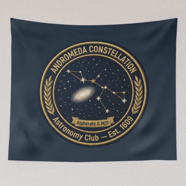 Item preview, Andromeda Galaxy M31 Vintage Astronomy Badge designed and sold by CalmCapy Co.