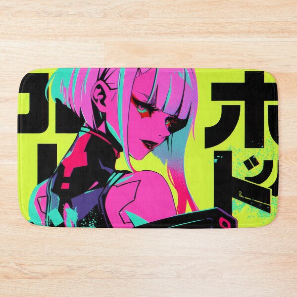 Item preview, Neon Cyberpunk Lucy Halftone  designed and sold by AnimeArsenalPrints.