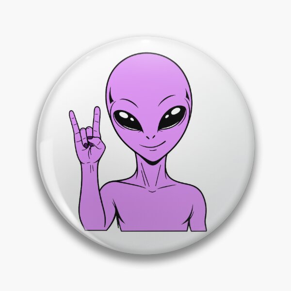 Item preview, ZORGO Alien Rock On Sign – Funny Space Alien Heavy Metal Gesture Sticker designed and sold by The-Visitors.