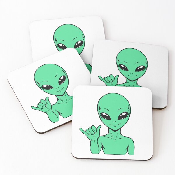 Item preview, ZORGO Alien Shaka Hand Sign – Funny Space Alien Hang Loose Sticker designed and sold by The-Visitors.