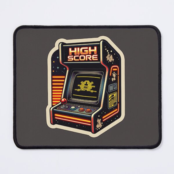 Item preview, Vintage Distressed Arcade Sticker - High Score Retro Gaming Decal designed and sold by GeekStickerLab.