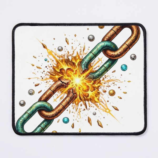 Item preview, Broken Chain Explosion - Break Free Symbol of Freedom Strength and Resilience designed and sold by Be-You-Vibes.