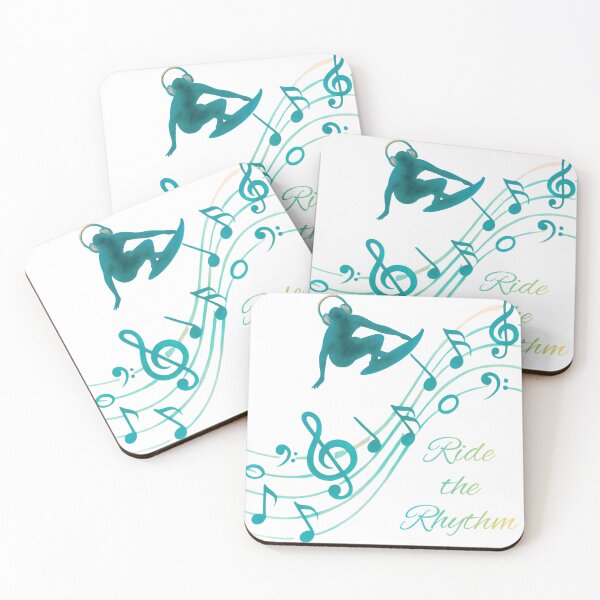Item preview, Ride the Rhythm – Turquoise Music Lover Design | Surf & Beach Music Graphic | Ocean Vibes designed and sold by VariusDesigns.