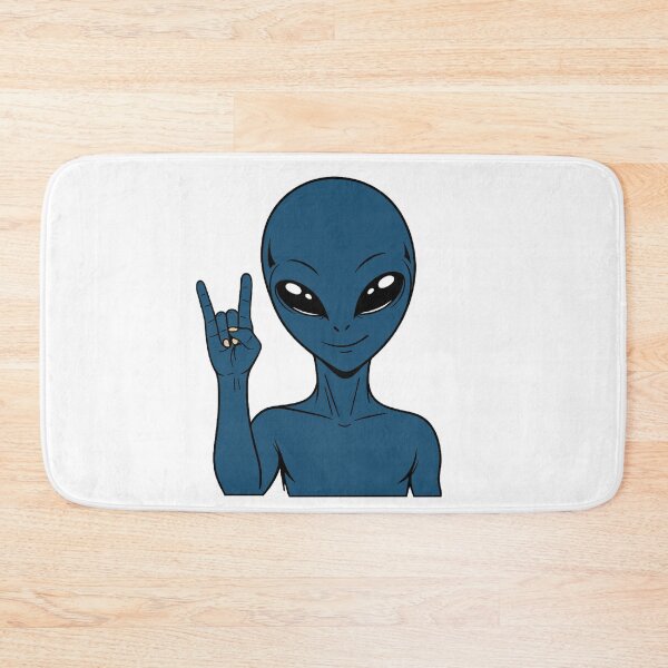 Item preview, ZORGO Alien Rock On Sign – Funny Space Alien Heavy Metal Gesture Sticker designed and sold by The-Visitors.