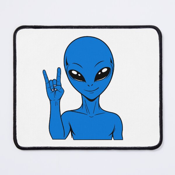 Item preview, ZORGO Alien Rock On Sign – Funny Space Alien Heavy Metal Gesture Sticker designed and sold by The-Visitors.