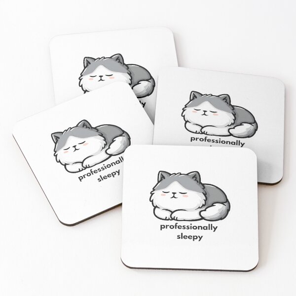 Item preview, Professionally Sleepy - Cute Funny Cat designed and sold by StoryVibes.