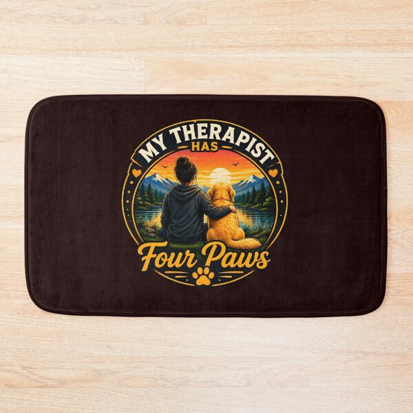 Item preview, My Therapist Has Four Paws Golden Retriever Sunset designed and sold by Sahil Randhawa.