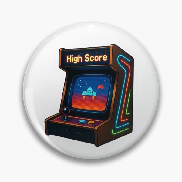 Item preview, Pixel Sunset Arcade Cabinet Sticker - High Score Retro Gaming Decal designed and sold by GeekStickerLab.