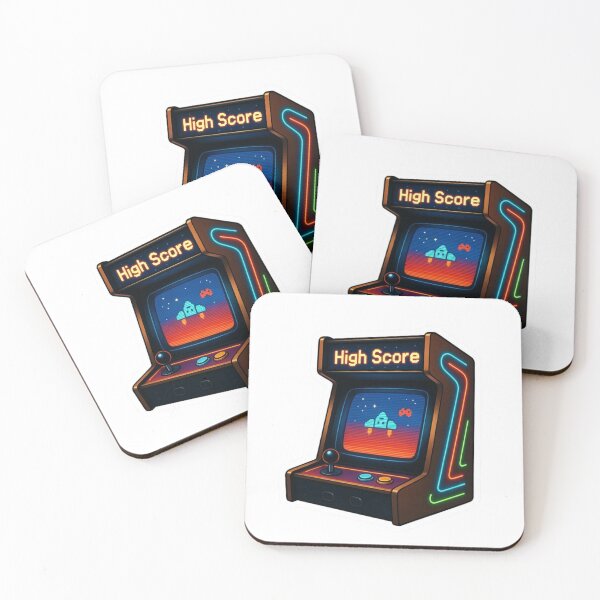 Item preview, Pixel Sunset Arcade Cabinet Sticker - High Score Retro Gaming Decal designed and sold by GeekStickerLab.