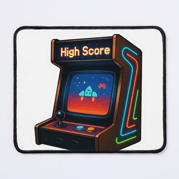 Item preview, Pixel Sunset Arcade Cabinet Sticker - High Score Retro Gaming Decal designed and sold by GeekStickerLab.