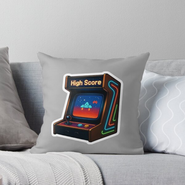 Item preview, Pixel Sunset Arcade Cabinet Sticker - High Score Retro Gaming Decal designed and sold by GeekStickerLab.