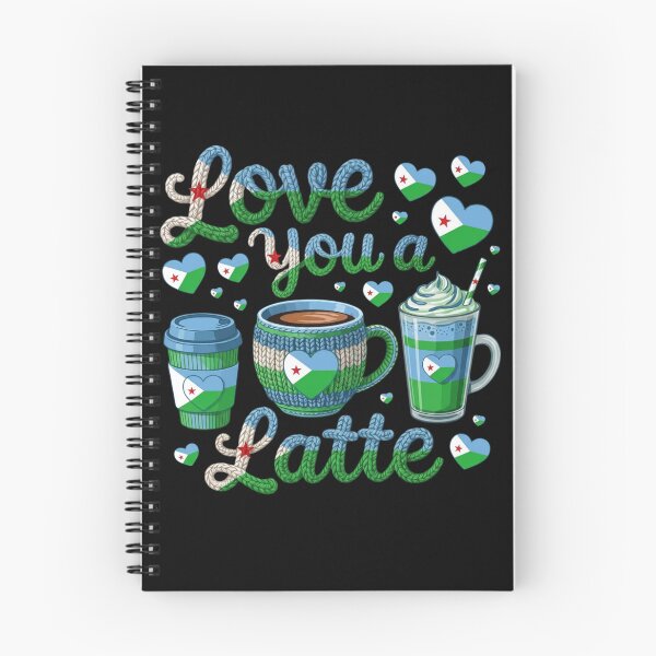 Item preview, Love You Latte - Djibouti Flag Coffee Lover Cute Patriotic Gift designed and sold by DjibProp.