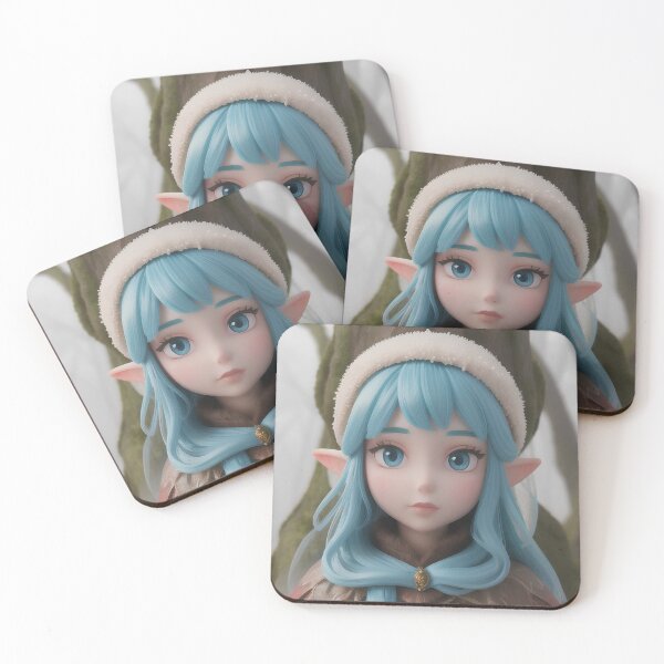 Item preview, Blue Haired Forest Elf Portrait designed and sold by MoonGlyphSilence.