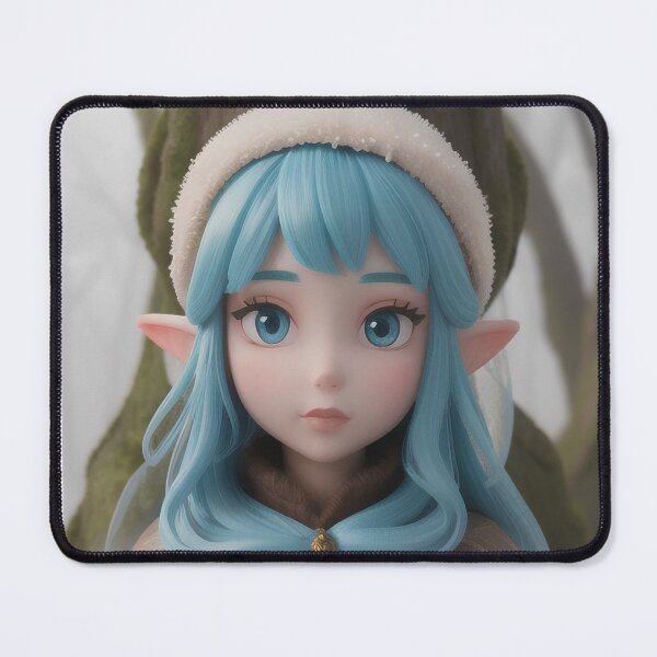 Item preview, Blue Haired Forest Elf Portrait designed and sold by MoonGlyphSilence.