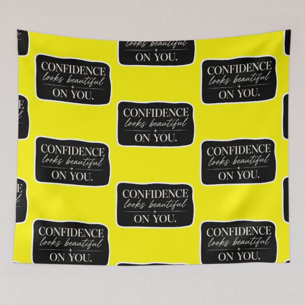 Item preview, Confidence Looks Beautiful On You - Minimalist Aesthetic Sticker designed and sold by Scro-Ciob-Shop.