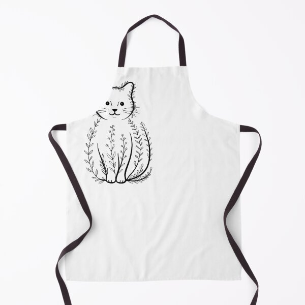Item preview, Floral Cat Silhouette Botanical Dark Art designed and sold by DariaOltes.