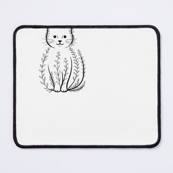 Item preview, Floral Cat Silhouette Botanical Dark Art designed and sold by DariaOltes.