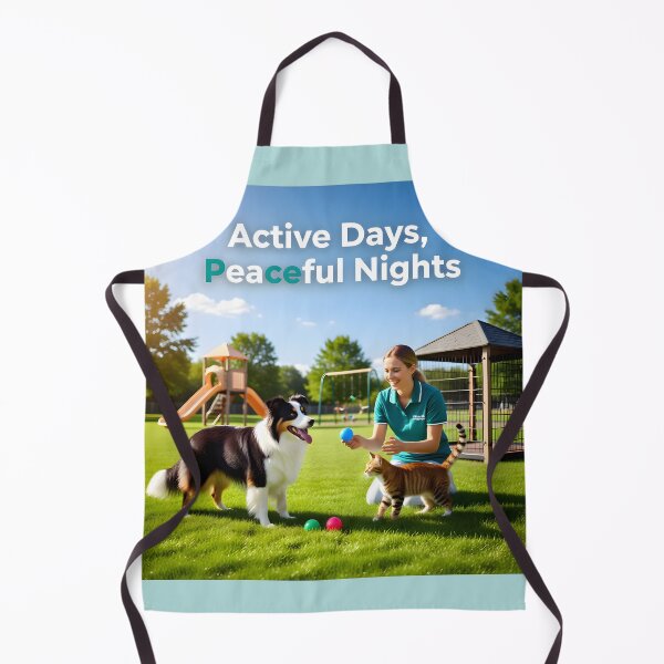 Item preview, Active Days Peaceful Nights: Luxury Pet Daycare and Enrichment Park Banner designed and sold by Creative-RE.