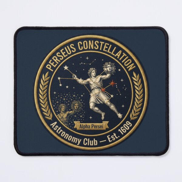 Item preview, Perseus Constellation Vintage Astronomy Badge designed and sold by CalmCapy Co.
