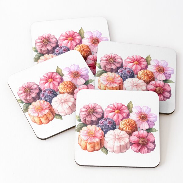 Item preview, Wagashi Sweets Watercolor Design designed and sold by BetweenForms.