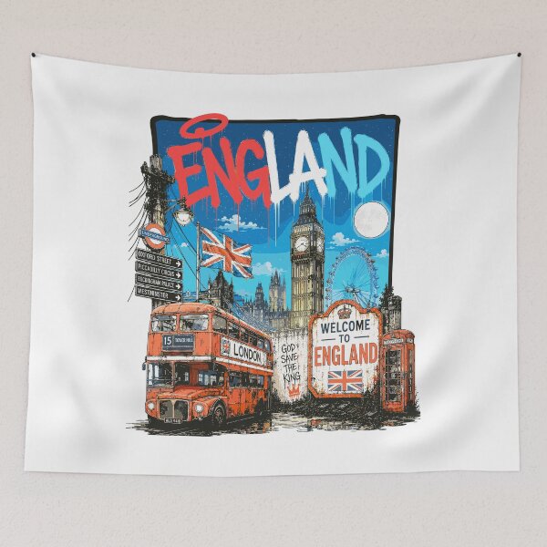 Item preview, England Urban Graffiti Design | Street Art Edition designed and sold by AtuqStudio.