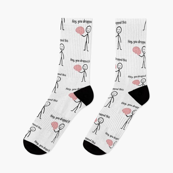 Item preview, Hey You Dropped This Brain - Funny Sarcastic Stick Figure Meme designed and sold by raedattia.