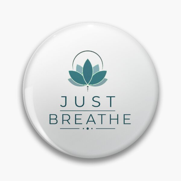 Item preview, JUST BREATHE Yoga Zen Typography | Minimalist Lotus Flower Design designed and sold by Ahmed Nedji.