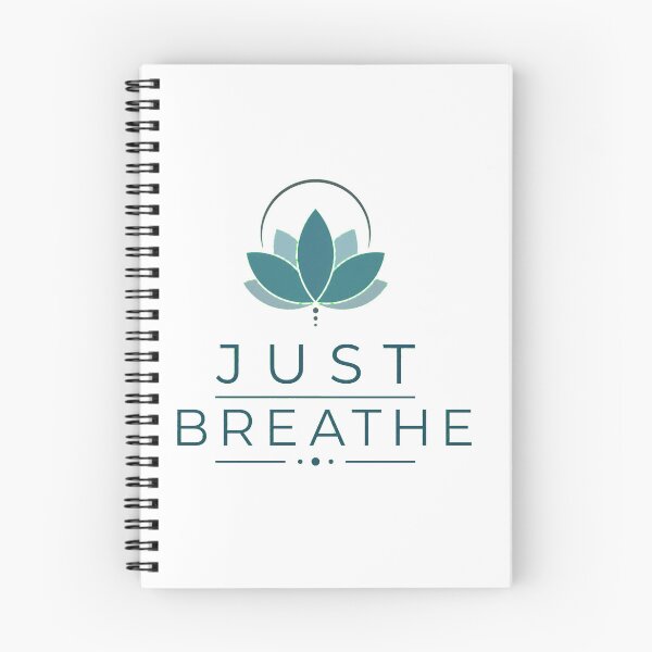 Item preview, JUST BREATHE Yoga Zen Typography | Minimalist Lotus Flower Design designed and sold by Ahmed Nedji.