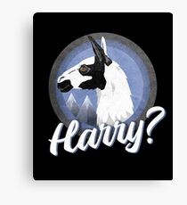 Harry Lama Llama With Twin Peaks Canvas Print