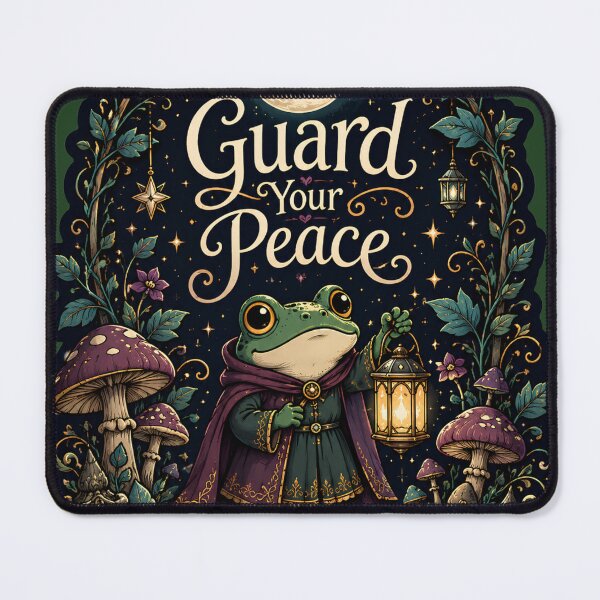 Item preview, Guard Your Peace Medieval Frog Gothic Sticker designed and sold by Tharaazu.