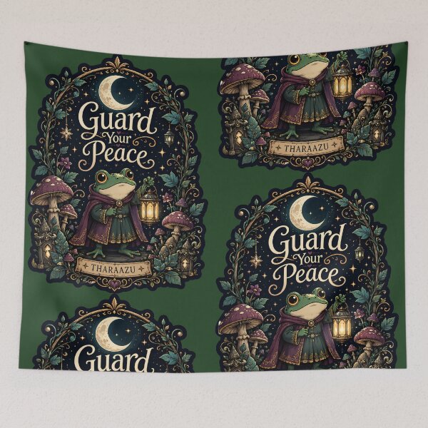 Item preview, Guard Your Peace Medieval Frog Gothic Sticker designed and sold by Tharaazu.