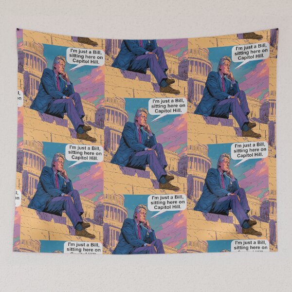 Item preview, I'm Just a Bill Sitting on Capitol Hill | Snarky Political Pop Art Parody designed and sold by Ignorant-Artist.