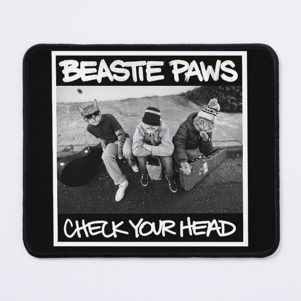 Item preview, Beastie Paws Check Your Head Funny Cat Hip Hop Parody designed and sold by Off-Road-Zone.