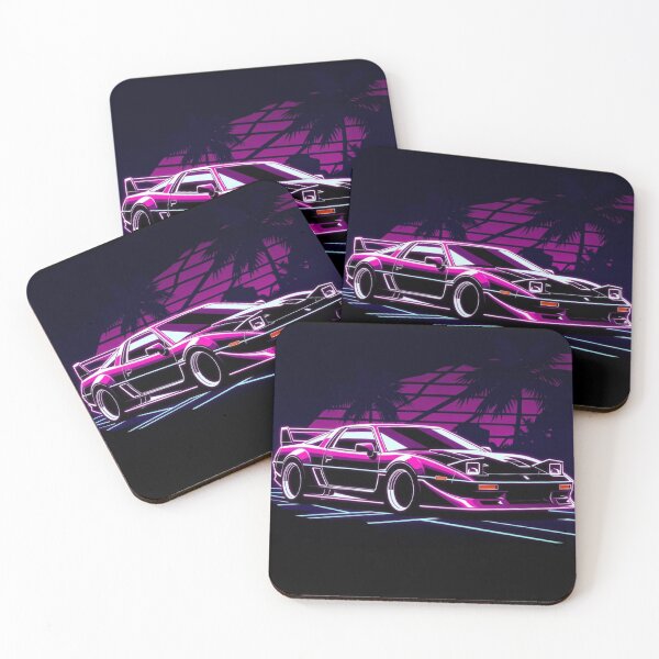 Item preview, Neon Synthwave Retro Muscle Car Outrun Sunset Art designed and sold by Nexus Space.
