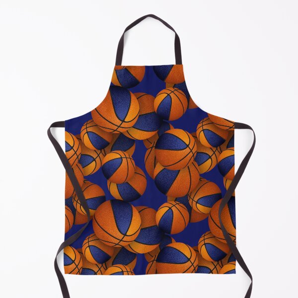Item preview, Blue orange team colors basketballs pattern designed and sold by katzdzynes.