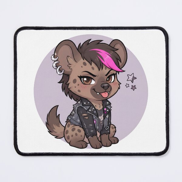 Item preview, Punk Rocker Hyena - Cute Kawaii Rebel Anthro Aesthetic designed and sold by CaliLuminos.