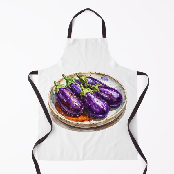 Item preview, Japanese Miso Glazed Eggplant Watercolor designed and sold by BetweenForms.