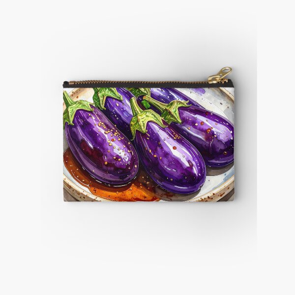 Item preview, Japanese Miso Glazed Eggplant Watercolor  designed and sold by BetweenForms.