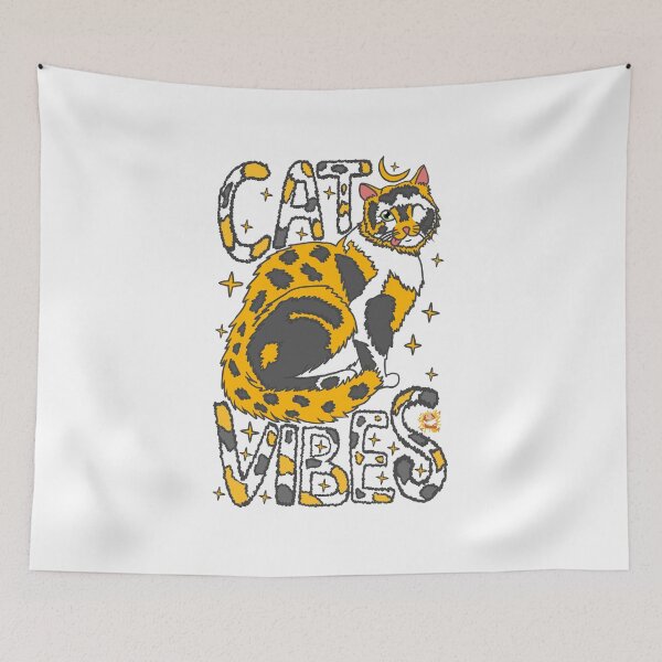 Item preview, Kitty Cat Vibes designed and sold by Colmeia de Ideias.