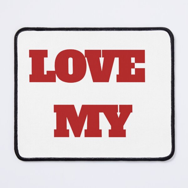Item preview, I Love My Work Bold Red Typography designed and sold by ABCDofficial.