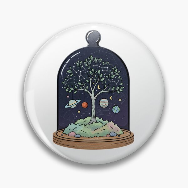 Item preview, Cosmic Terrarium Galaxy Tree Aesthetic Science Sticker designed and sold by Andreza NativeHue Oficial.