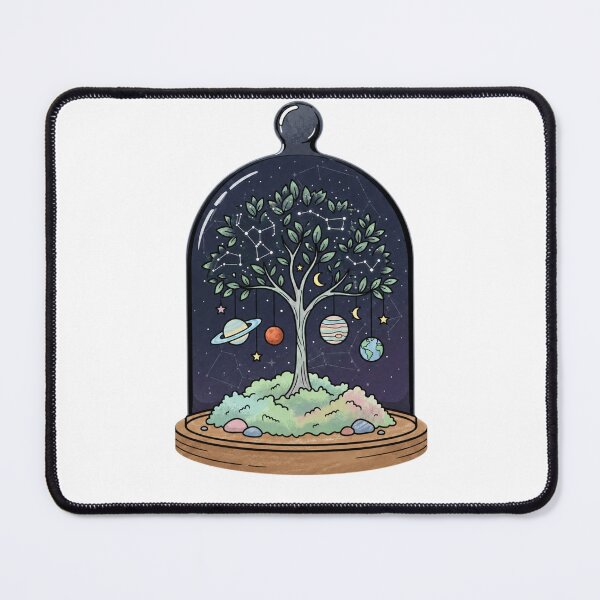 Item preview, Cosmic Terrarium Galaxy Tree Aesthetic Science Sticker designed and sold by Andreza NativeHue Oficial.