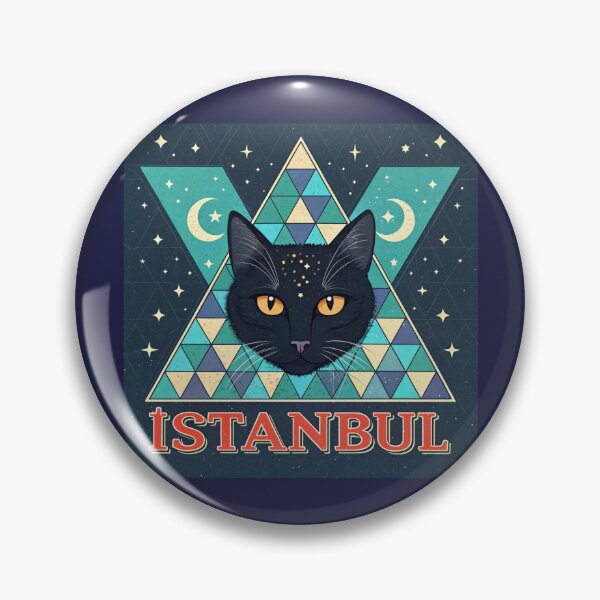 Item preview, Mystical Istanbul Black Cat Celestial Geometric Art designed and sold by asliberry.