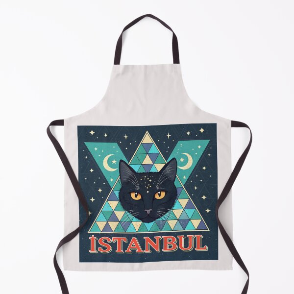 Item preview, Mystical Istanbul Black Cat Celestial Geometric Art designed and sold by asliberry.