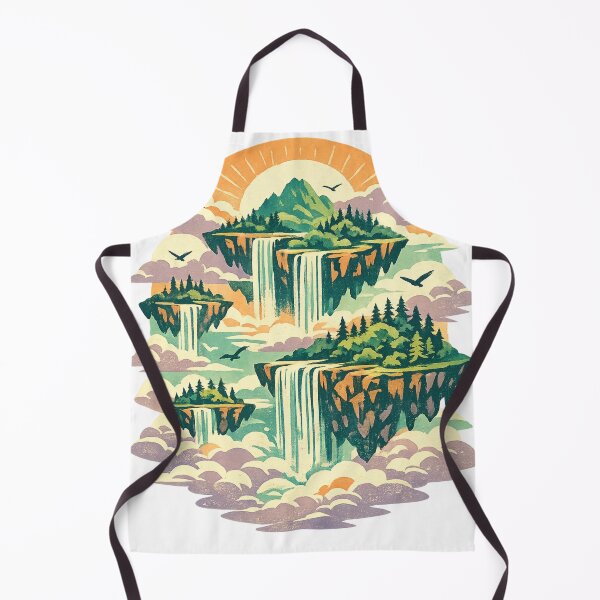 Item preview, Floating Sky Islands with Waterfalls - Fantasy Adventure Art designed and sold by irfanshikh.
